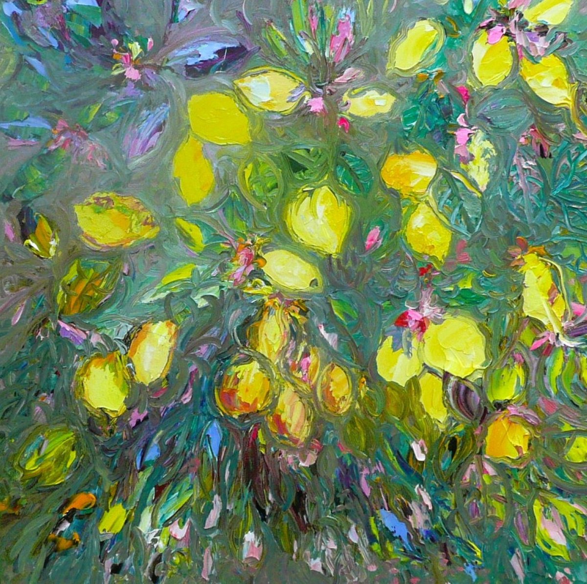The Olive Grove By Lesley Blackburn, 24 X 24, Artwork For Sale On Artfinder