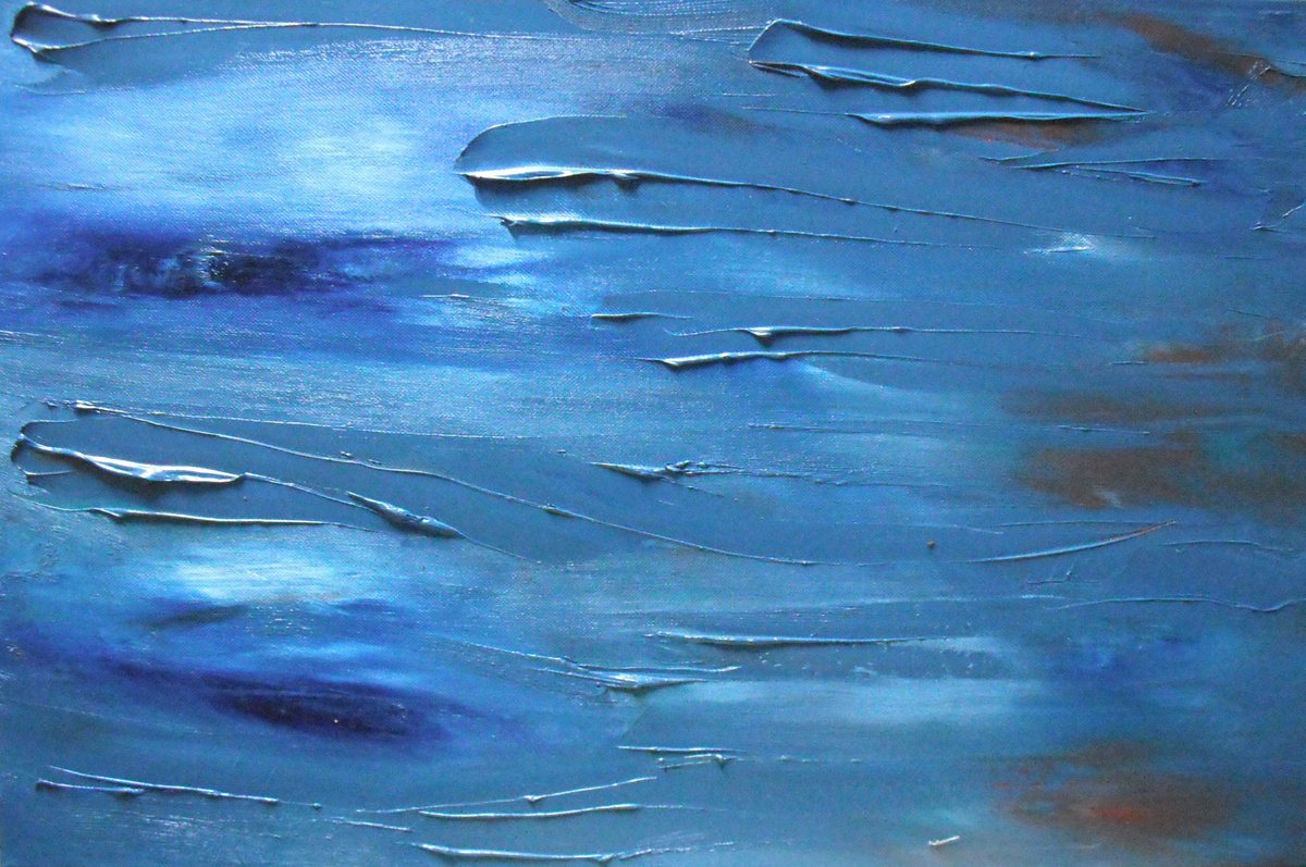 Abstract Oil Painting By Davide De Palma, 24 X 16, Coraggio, Original Artwork