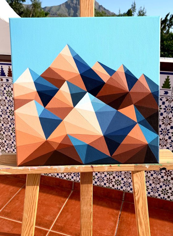 ORANGE SUNRISE IN THE MOUNTAINS