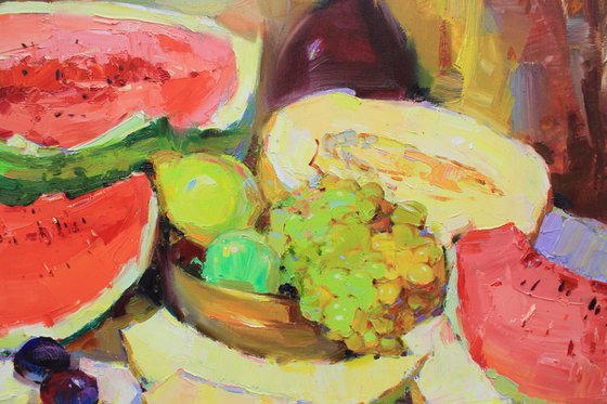 Still life with watermelon