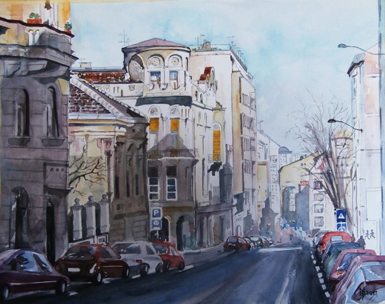 DOWN THE STREET