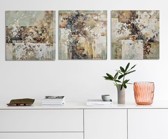 Autumn Bloom. Triptych