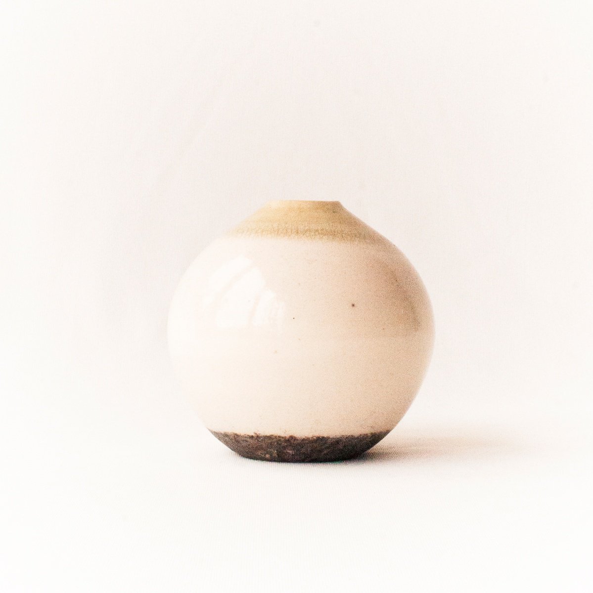 Botanical Clay Sculpture By Johanna Braeunlich, 4 X 4, Fire Work White, Original Artwork