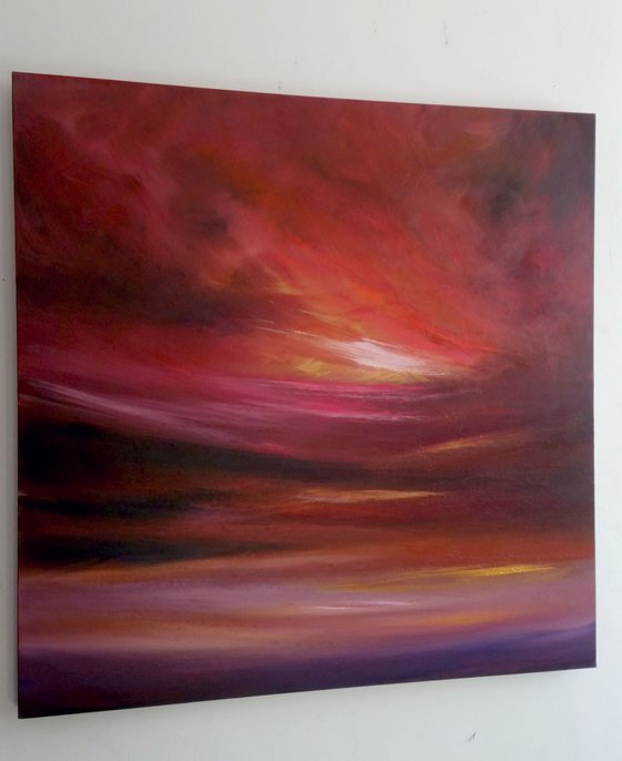 Compassion - Skyscape, XL, Large, Square, Painting, STUNNING, WARM