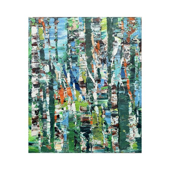 Whisper of the birch grove. Triptych