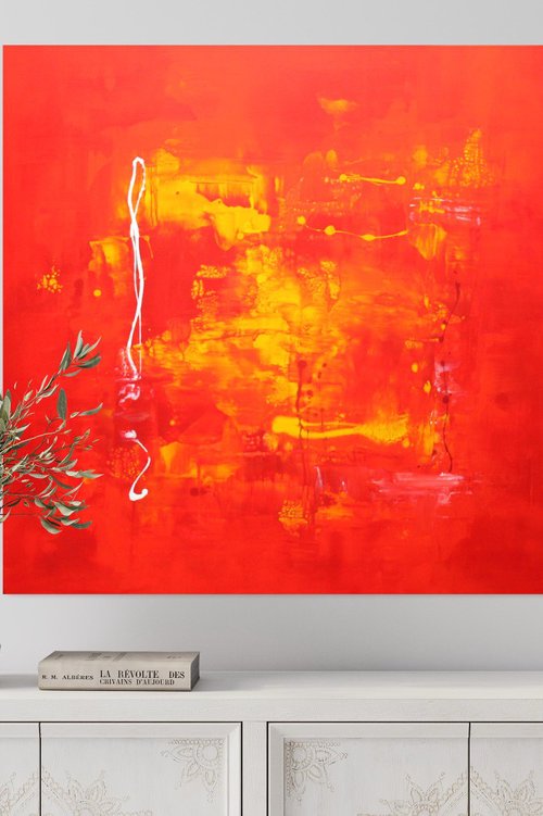 Orange Flame II by Paresh Nrshinga