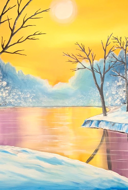 A Winter Sunset by Aisha Haider