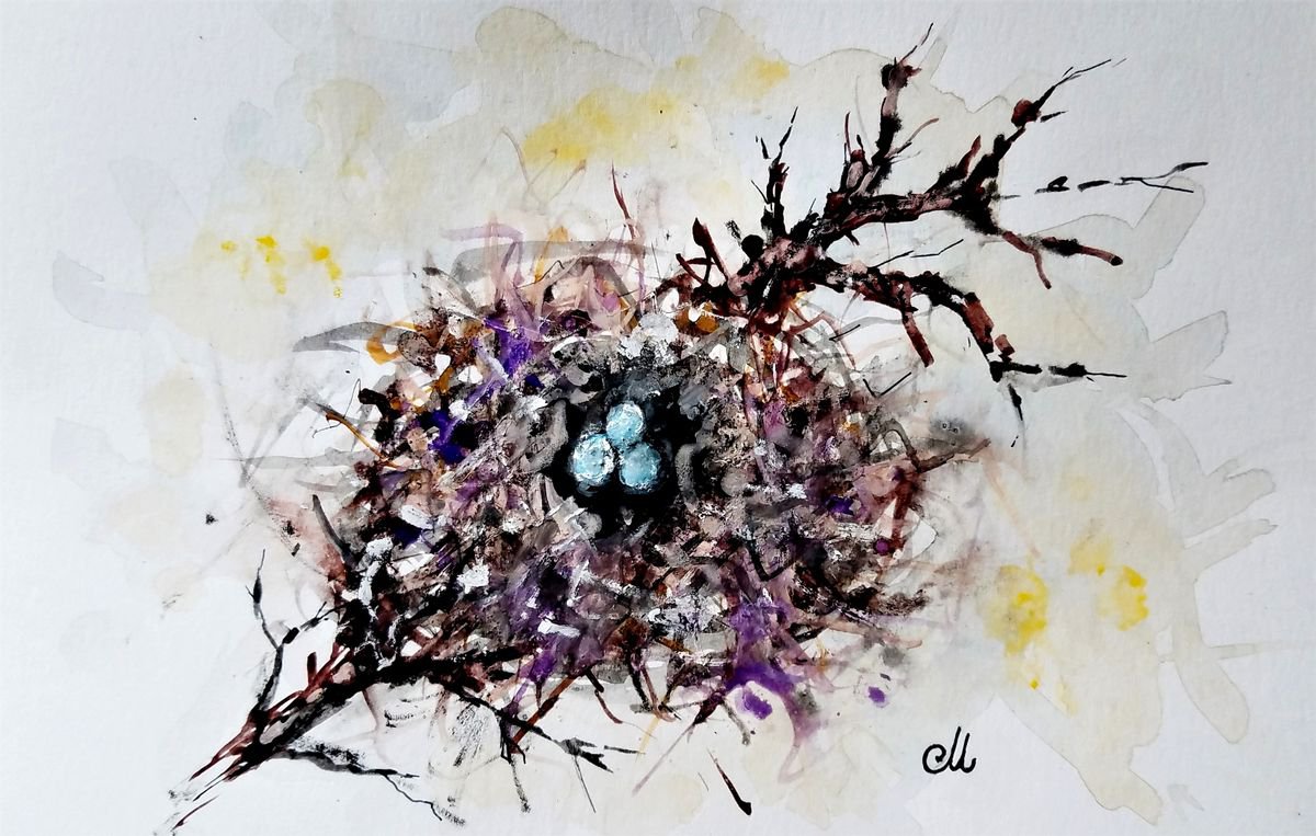 New beginning.. #3/free shipping in USA for any of my artworks by Cristina Mihailescu