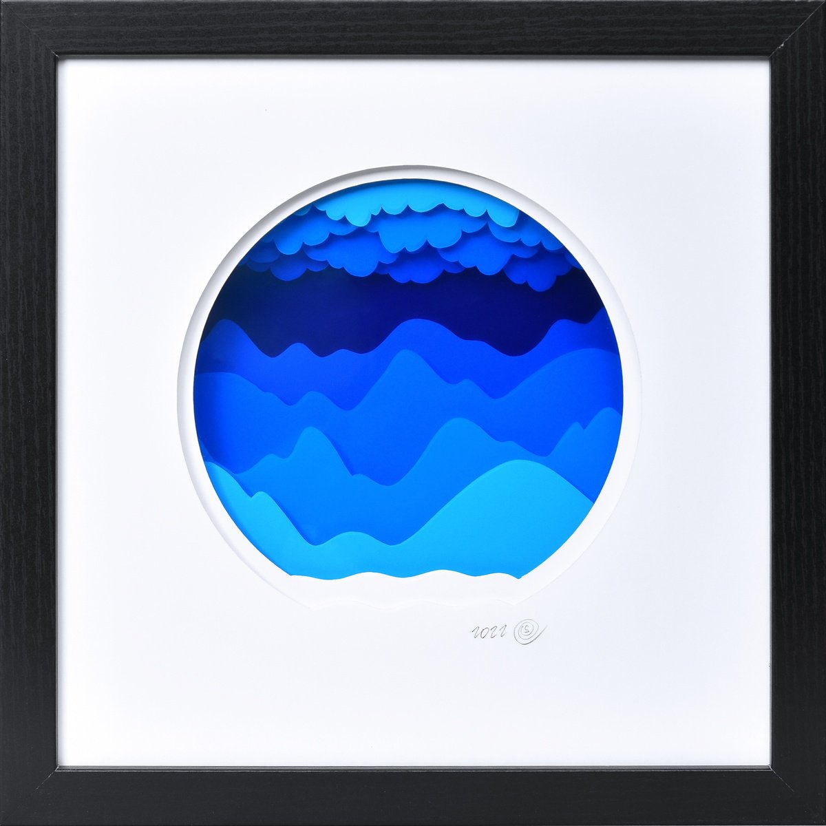 Landscape Sculpture By Olga Skorokhod, 10 X 10", Cold Morning, Original Artwork