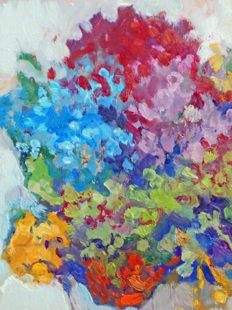 Flowers Blue No. 5 by Ann Cameron McDonald