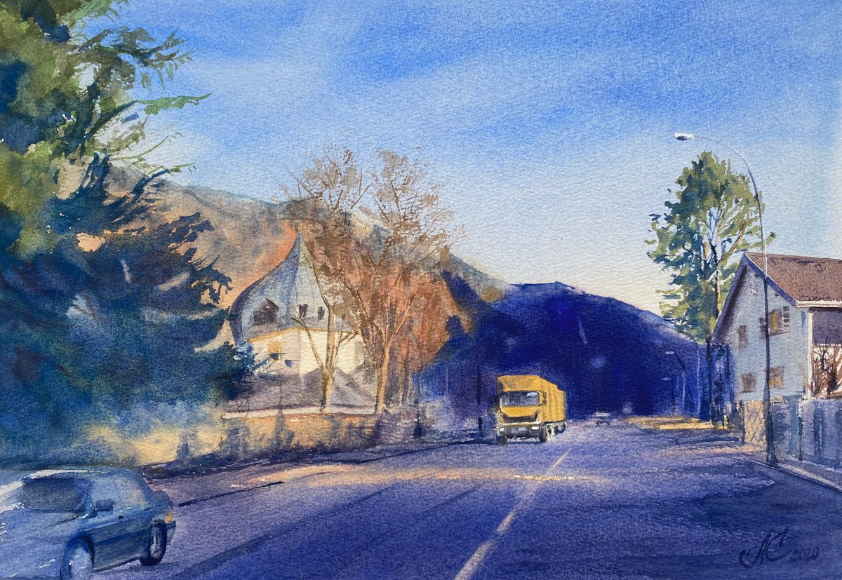 Morning on the road by Alla Semenova