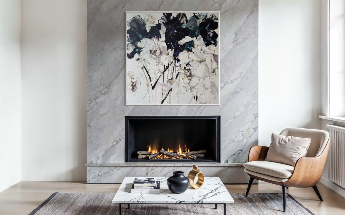 Impressionistic Botanical Acrylic Painting By Tetiana Hutsul, 47 X 47", Ashes Of What Was Felt, Original Artwork