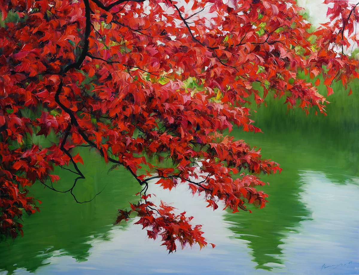 Autumn Leaves By Gennady Vylusk, 35 X 28, Artwork For Sale On Artfinder