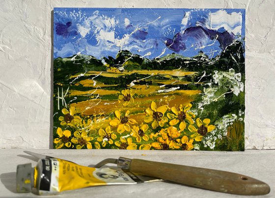 Sunflower Field Painting