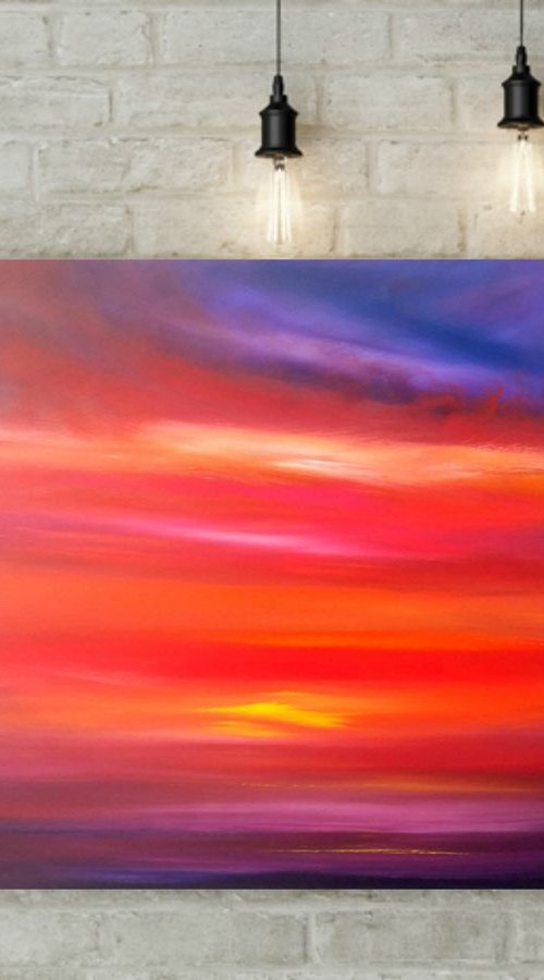 Sunset, Skyscape, Red, African Skies - XL, Modern Art Office Decor Home by Mel Graham