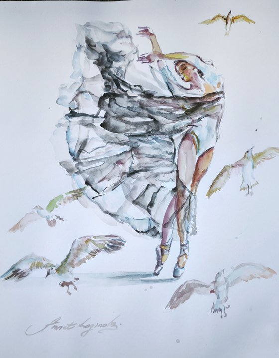 Ballet Watercolor Art
