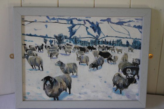 Sheep in a Winter Landscape 