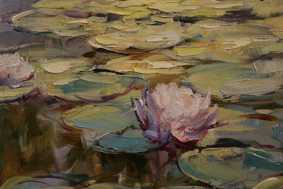 "Pond in Golden Light"