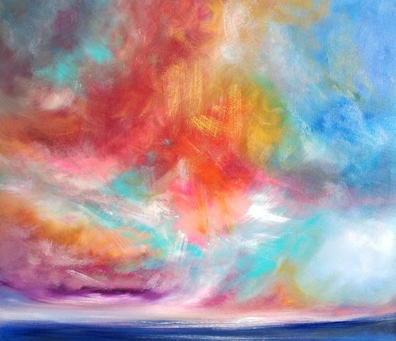 Festival of Colour WOW, SUMPTUOUS SEASCAPE, BESTSELLER - Modern Art Office Decor Home