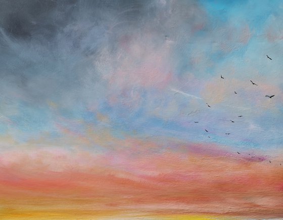 Fresh Dawn - Cornish Seascape, Art, Skyscape