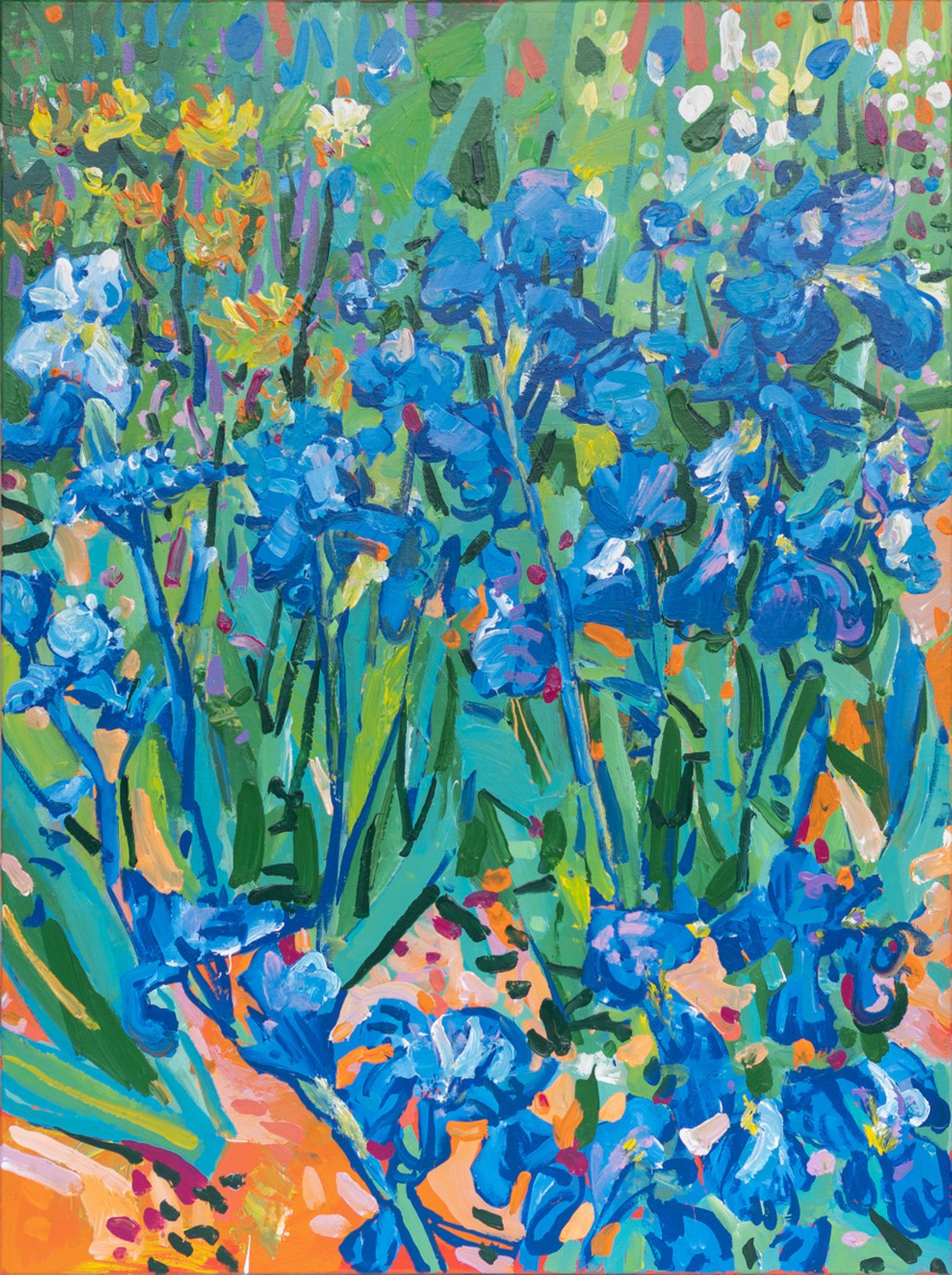 Blue Iris Flower Paint By Numbers - Paint By Numbers