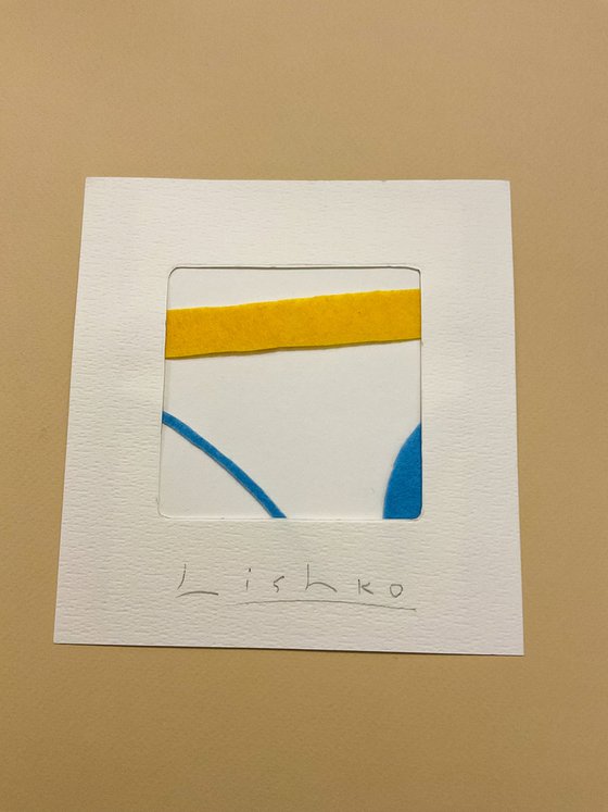 YELLOW AND BLUE 15.5*15 CM / 6,10*5,90 INCH \