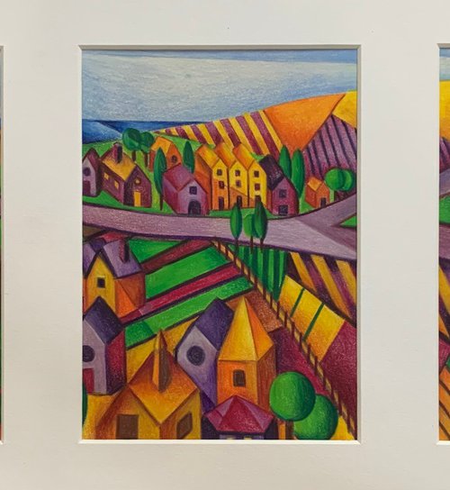 Mulberry Hill Triptych by Tiffany Budd