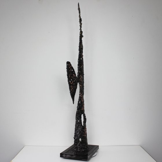 Wodan - Metal abstract sculpture steel bronze brass