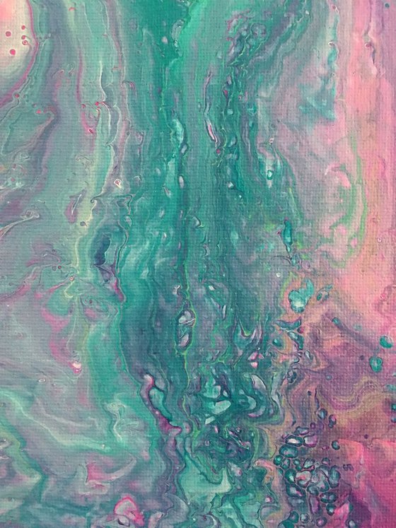 "Cosmic Swirl" - FREE USA SHIPPING - Original Abstract PMS Fluid Acrylic Painting - 16 x 20 inches