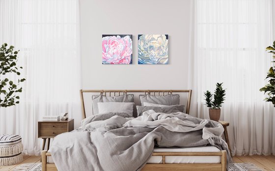 Diptych Peonies