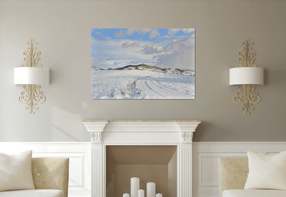 Snow on the Velay mountains
