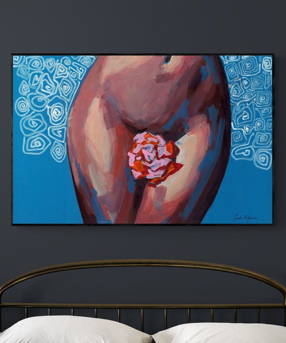 VULVA - Large Abstract Pop art Giclée print on Canvas