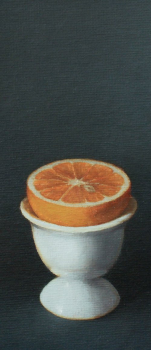 Lemon in an egg cup by Iryna Dolzhanska