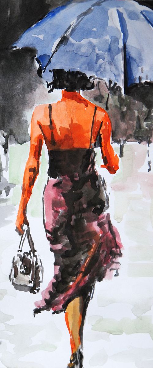 Rainy Day #5 / 36 X 18.8 cm by Alexandra Djokic