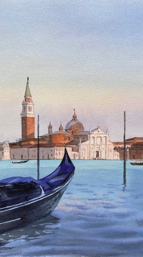 Aqua: Golden Hour in Venice by Alla Semenova