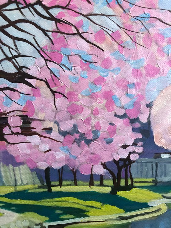 Spring Blossom by the Lake