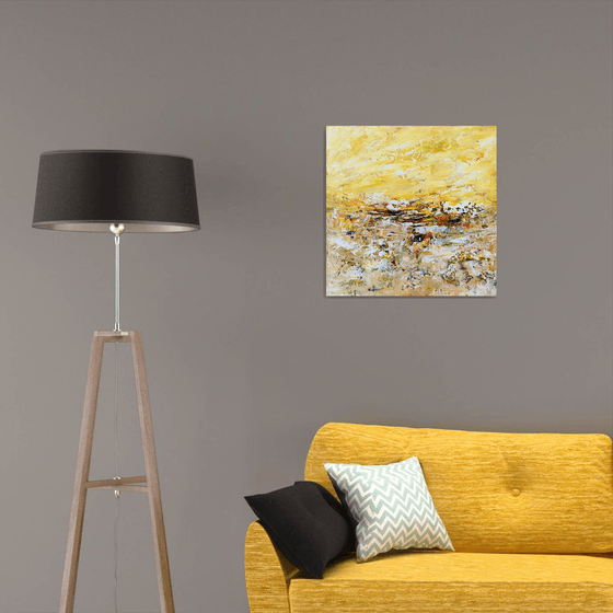 Buttery Yellow Sky Abstract