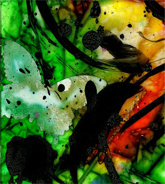 Butterfly Beauty 4 - Framed Mixed media art by Kathy Morton Stanion