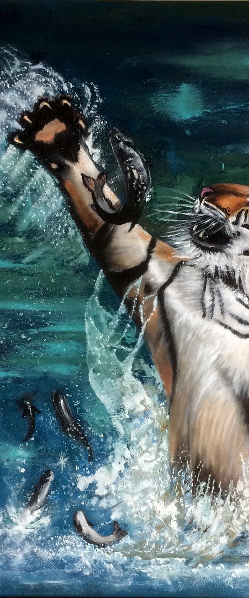 Tiger fishing by Ira Whittaker