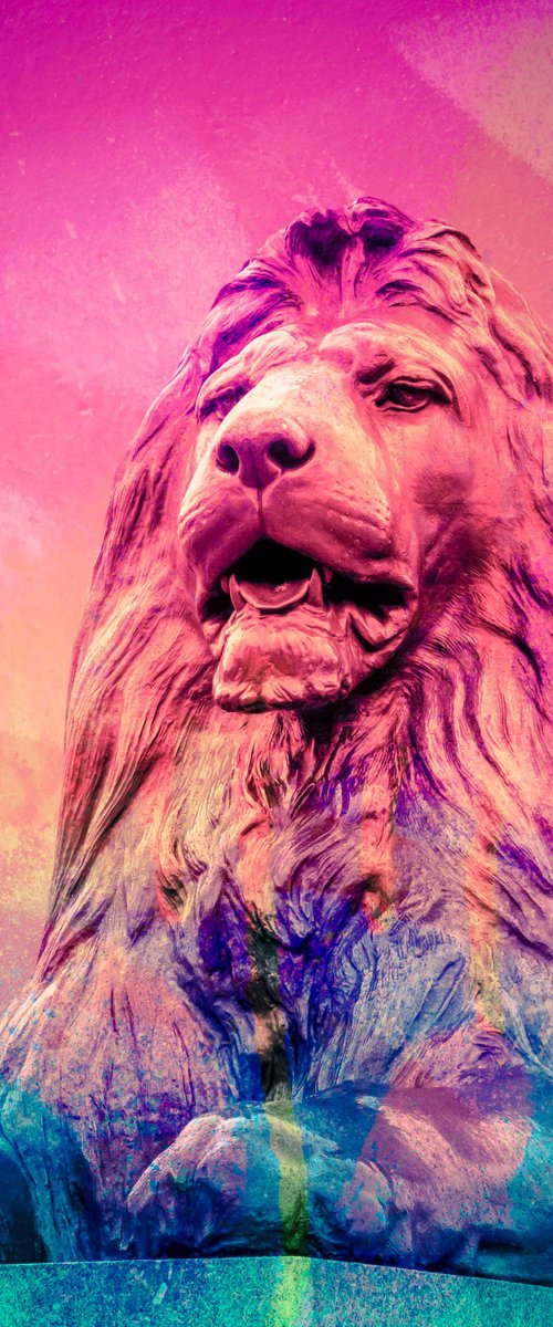 Trafalgar Lion (iii)- London Art by Deborah Pendell