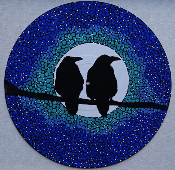 Raven's Moon, vinyl record painting