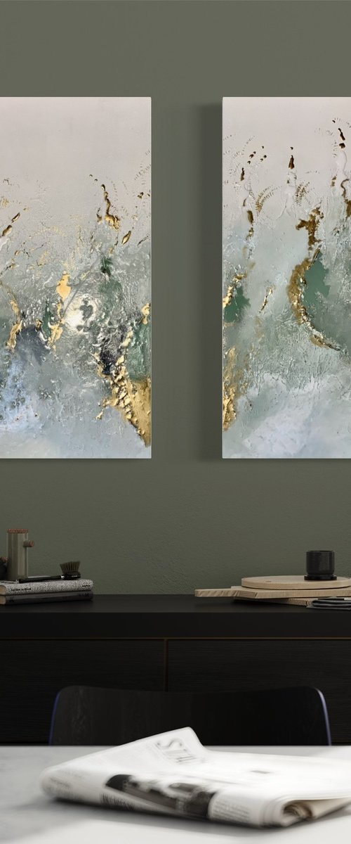 An Ode To Spring Diptych by Sarah Berger
