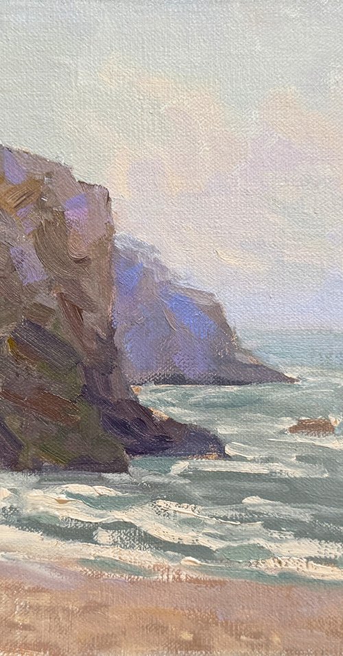 Rocky Cliffs At Cooks Beach by Tatyana Fogarty
