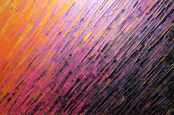 Vast iridescent pink orange gold knife texture 2