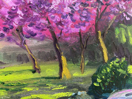 Spring Sakura Alley Plein Air