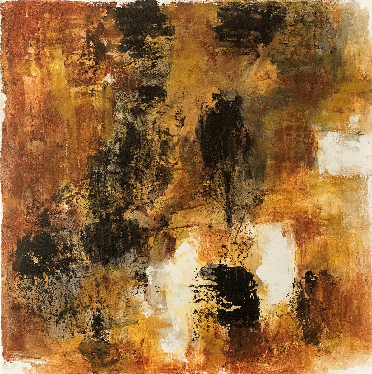 Abstract Acrylic Painting By Davina Nicholas, 24 X 24, Resilience, Original Artwork