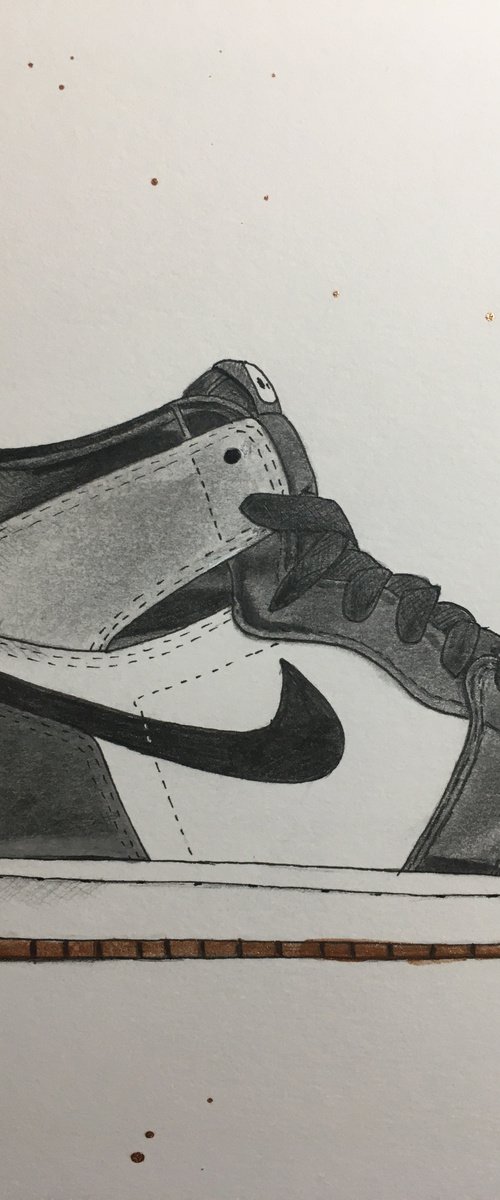 Jordan air trainer drawing by Amelia Taylor