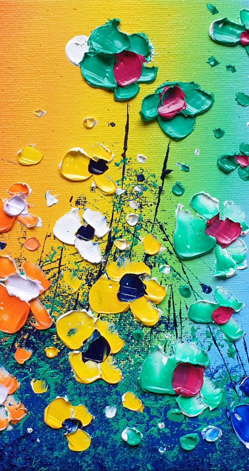 "A Deep Rainbow Flowers in Love" by Phil Broad