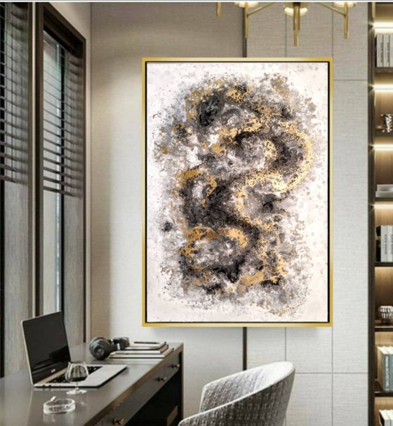 Gold Dragon  (70x100cm)