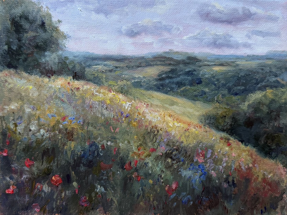 Impressionistic Botanical Oil Painting By Liubou Sas, 9 X 7", Infinity, Original Artwork